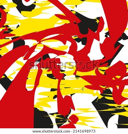 Abstract Art Red Yellow Fire Backgrond