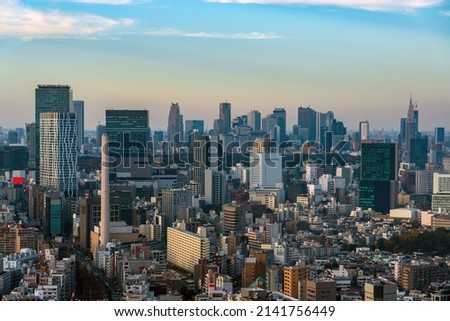 Tokyo central area cityscape at daytime. Royalty-Free Stock Photo #2141756449