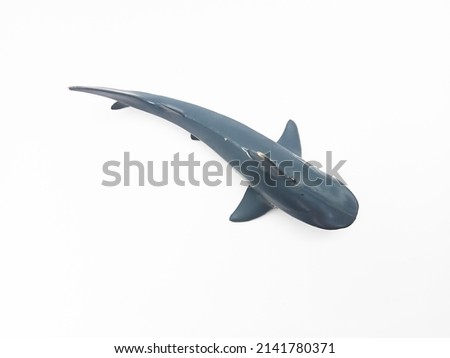 The blue shark toy is perfect for display in front of the computer or for children's toys