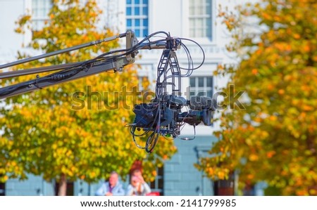 Telescopic camera crane for film and TV production