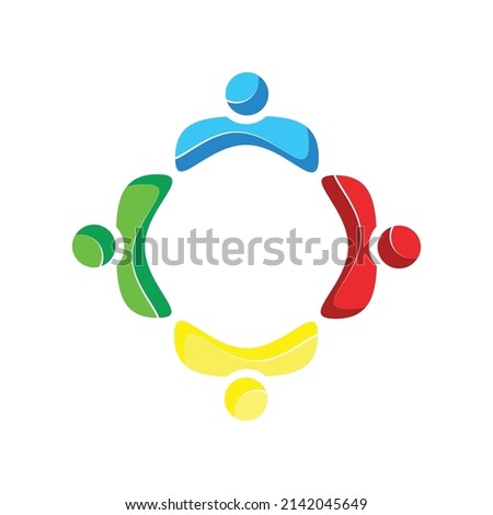 people comunity logo icon simple modern