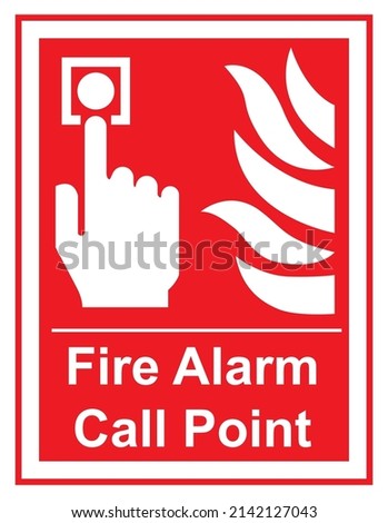 Fire alarm call point design vector illustration