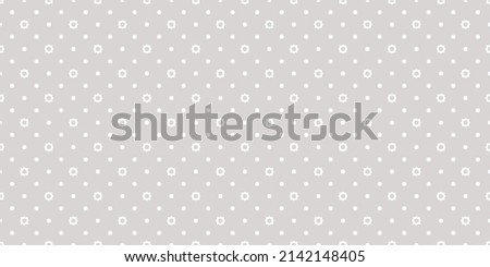 Vector subtle seamless pattern with small stars, suns, diamonds, dots. Abstract minimal light gray geometric texture. Simple minimalist background. Delicate repeat design for decor, cover, wallpaper