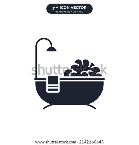 Bathtub icon symbol template for graphic and web design collection logo vector illustration