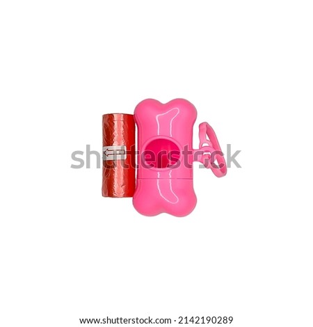 pink bottle for pet with bone garbage bags and containers for dogs