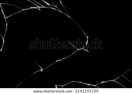 Close-up wrinkles and cracks LCD screen glass display from smartphone, tablet or monitor other from smash and fall bumps with detail pattern background