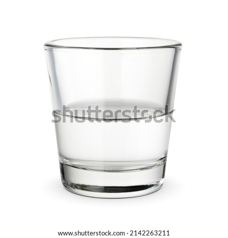 Shot of vodka isolated on white background, clipping path included.