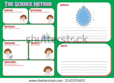 The science method worksheet for children illustration