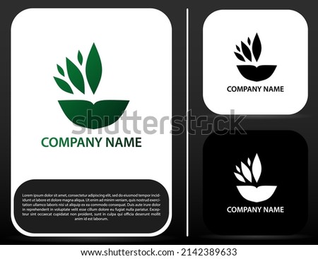 Green natural leaf logo. green leaf ecology nature logo.
