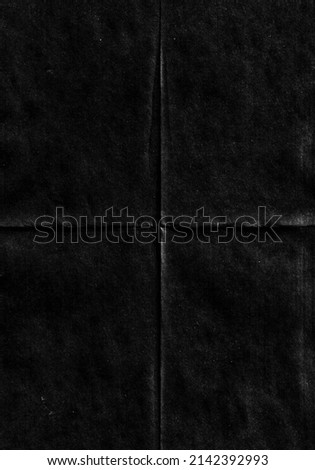 Old Folded Shabby Scratched A4 Paper Sheet Poster Mock Up. Grunge Rough Distressed Layer. Authentic Overlay Texture. Creased Crumpled Surface. Royalty-Free Stock Photo #2142392993