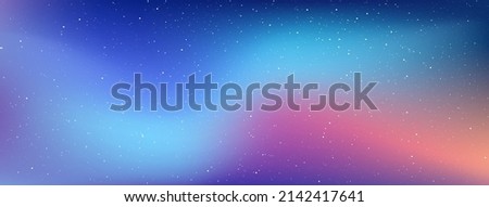 Astrology horizontal star universe background. The night with nebula in the cosmos. Milky way galaxy in the infinity space. Starry night with shiny stars in the gradient sky. Vector illustration. Royalty-Free Stock Photo #2142417641