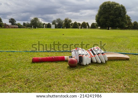 Cricket on the English village green.