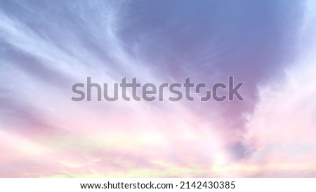 Spiritual clouds and purple sky
