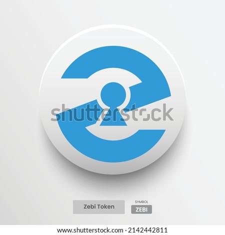 Blockchain based secure Cryptocurrency coin Zebi Token (ZEBI) icon isolated on colored background. Digital virtual money tokens. Decentralized finance technology illustration. Altcoin Vector logos.