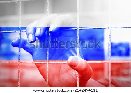 Concept on the background of sanctions against Russia, the economic and political crisis.