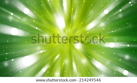 abstract background. explosion of green lights background. star 