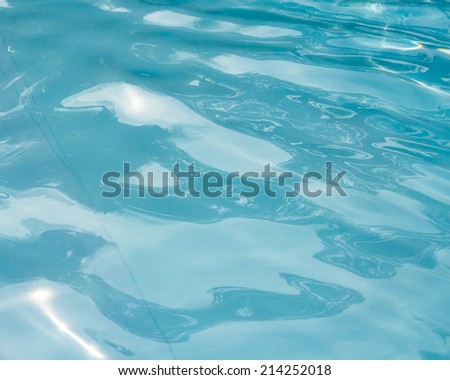 Movement of water waves in blue