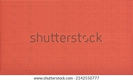 Background and texture. Smooth red brick wall in high resolution