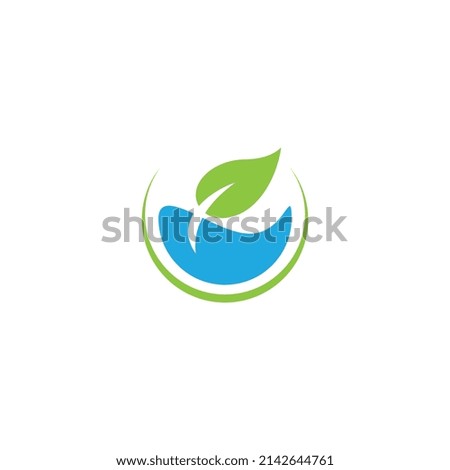 leaf nature design logo vector