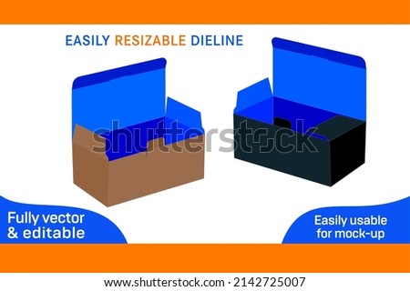 Disposable Face mask box packaging dieline template and 3D box design