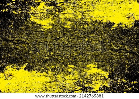 Heavy rust textured yellow color old metal board for background