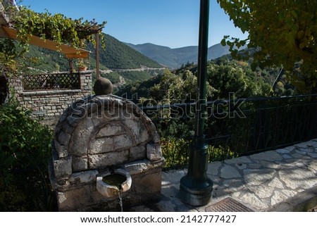 Picture of a greek mountain village