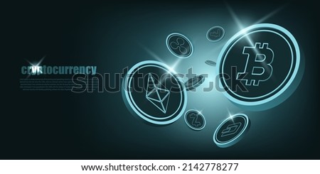 Crypto currency,crypto currency coin. International stock exchange.  Royalty-Free Stock Photo #2142778277