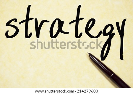 strategy word write on paper 