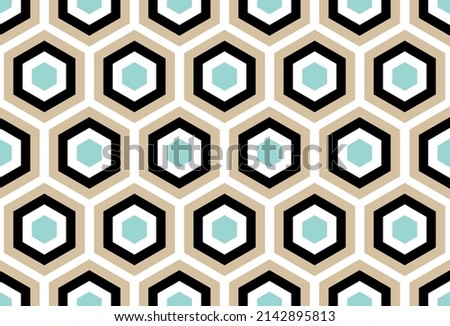 Seamless abstract hexagon pattern. Vector Illustration.