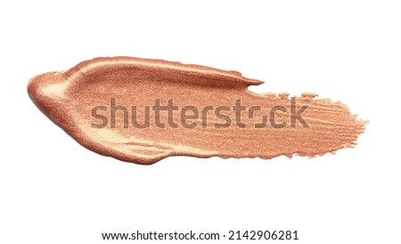Smudged pink lip gloss sample isolated on white background Royalty-Free Stock Photo #2142906281