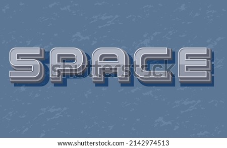 Space font logo on blue background illustration