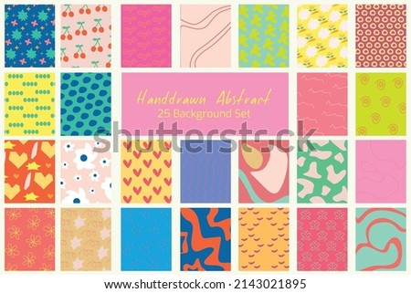Handrawn Abstract Background Graphic Set