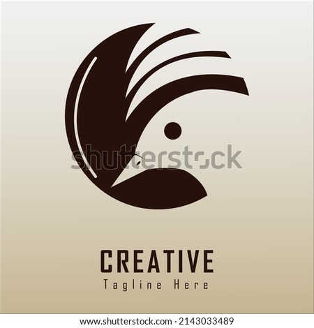 simple bird logo design illustration