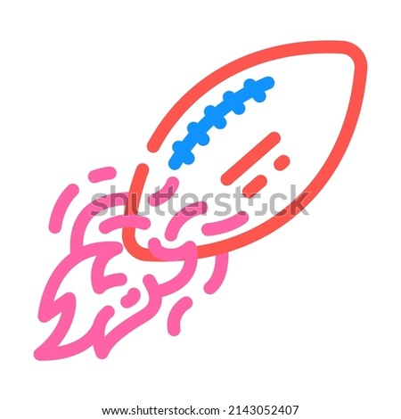 ball high speed flying color icon vector. ball high speed flying sign. isolated symbol illustration
