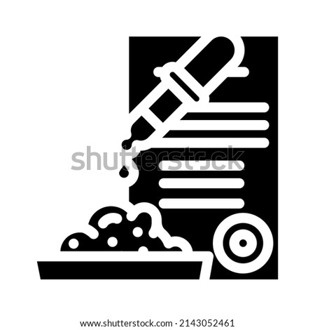 meat quality check glyph icon vector. meat quality check sign. isolated contour symbol black illustration