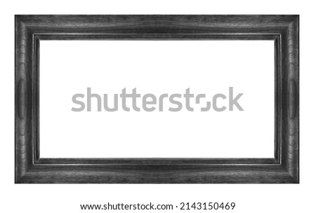 wooden photo frame isolated on white background
