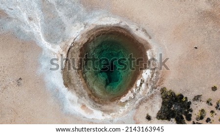 Tacna Region, Peru: panoramic view in the Valley of the Geysers Royalty-Free Stock Photo #2143163945