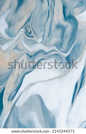 Acrylic paints. Aquamarine luxury art in Eastern style Natural Pattern. Beautiful decor for invitation . Abstract artwork. Contemporary art. Space abstract background. Marble texture.