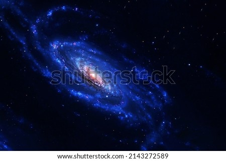 Bright, beautiful spiral galaxy. Elements of this image furnished by NASA. High quality photo