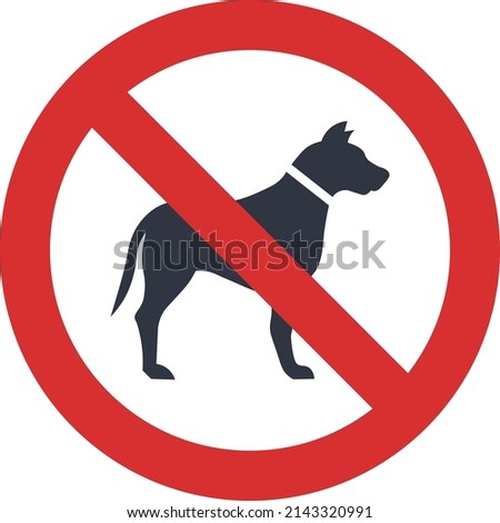 No Pets Allowed Sign. Vector Illustration.
