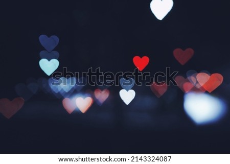 Heart shape light and abstract background