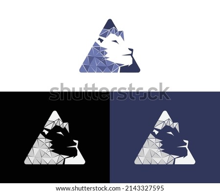 unique lion logo design illustration