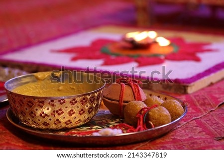 shagun plate it is used in Indian weddings on before wedding ceremony. this picture was clicked on 4 nov 2021.