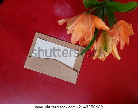 blank  card  and  flowers  for Mother's Day