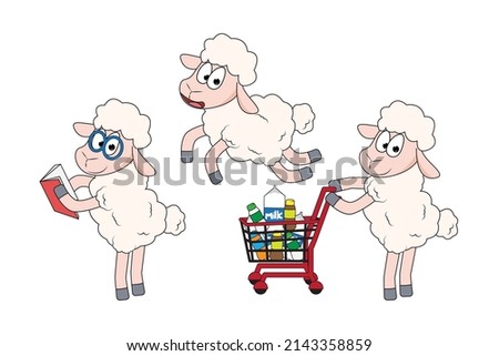cute sheep animal cartoon graphic