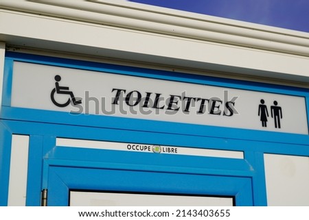 toilettes public restroom french sign text disabled access symbol logo toilets icon