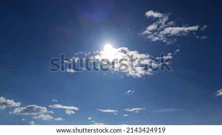 Summer blue sky cloud beauty clear cloudy in sunshine