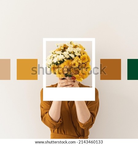 Yellow Sunflower Pantone Frame Colour Palette Moodboard Ideas Instagram Post