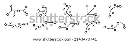 Set Of Tactic icons.Tactics business concept icons. Vector Illustration Royalty-Free Stock Photo #2143470741
