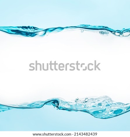 spilled water drop on the floor isolated on white background.
